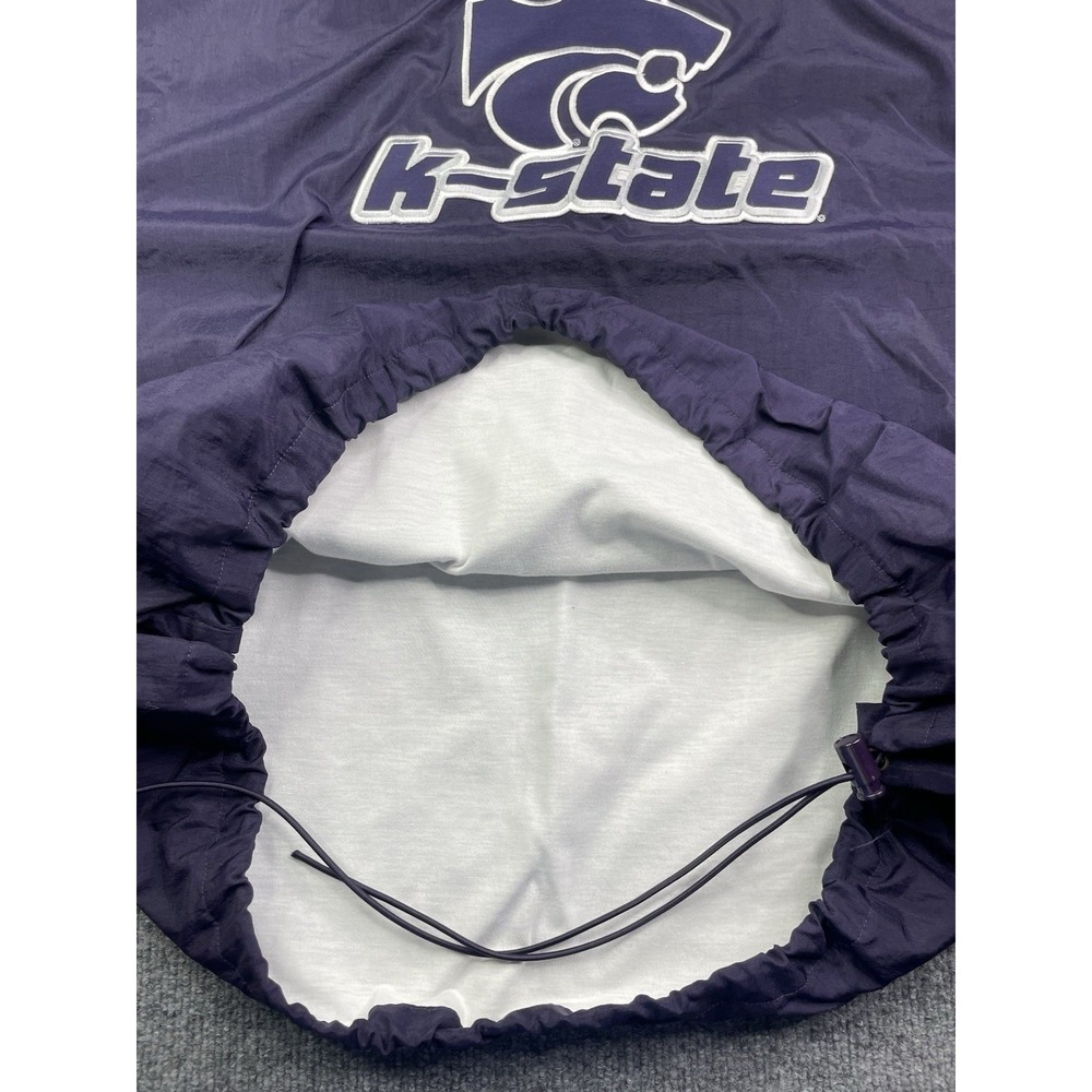 Vintage Y2K Champion Kansas State Pullover Men's XXL V Neck Windbreaker Lined - Picture 6 of 9